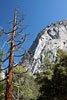 Het uitzicht langs het wandelpad naar de Nevada Fall