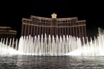 Een close up van de fonteinenshow van Bellagio Casino in Las Vegas