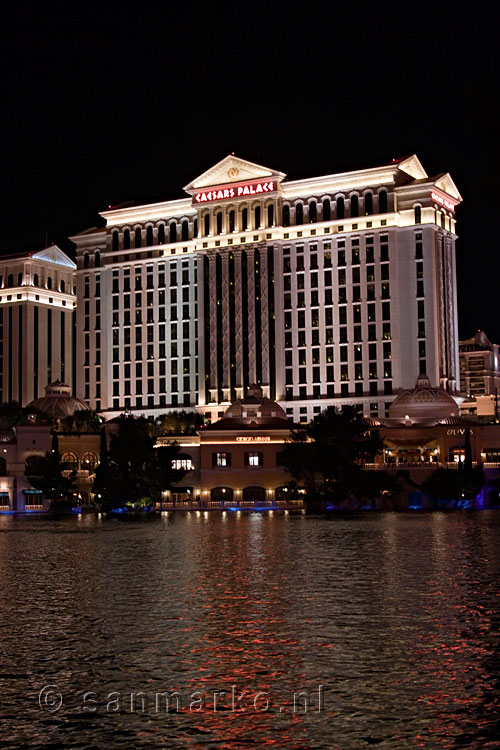 Caesars Palace Casino in Las Vegas in de avond