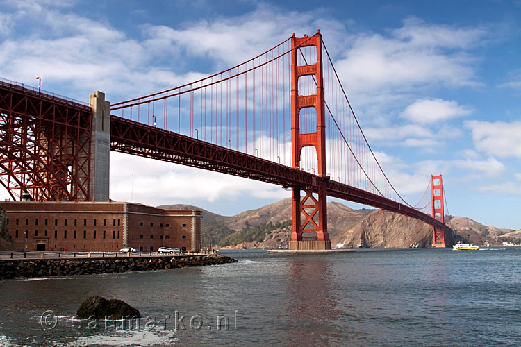 De Golden Gate Bridge in San Francisco in Amerika
