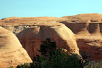 Het uitzicht de andere kant op bij Delicate Arch