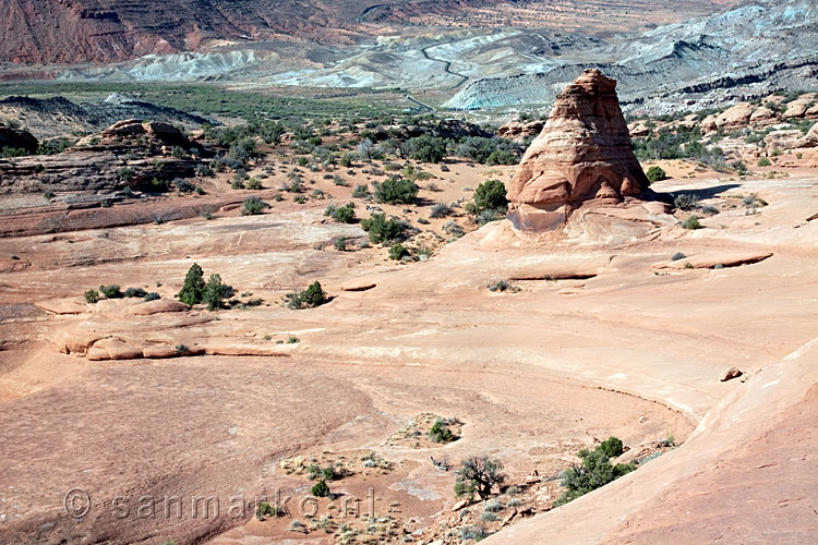 Het wandelpad van Wolfe Ranch naar Delicate Arch