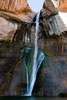 Lower Calf Creek Falls aan het einde van de wandeling