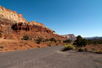 Een uitzicht vanaf de Scenic Drive in Capitol Reef