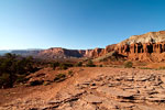 De Waterpocket Fold in het avondlicht bij Capitol Reef