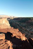 Het uiteinde van de Goosenecks in Capitol Reef