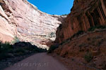 Het "wandelpad" door Capitol Gorge, niet autovrij