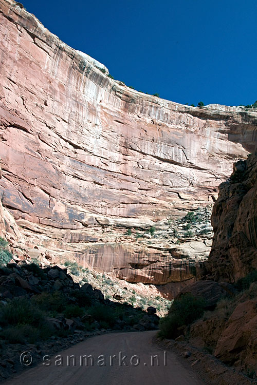 Het uitzicht tijdens de wandeling door Capitol Gorge