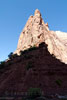 Rode rotsen bij Big Bend in Zion National Park in Utah