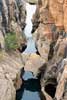 De steile wanden van de Blyde River Canyon in de Blyde River Canyon Nature Reserve
