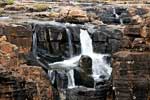 De waterval bij Bourke's Luck Potholes in de Blyde River Canyon Nature Reserve in Zuid-Afrika