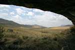 Het uitzicht over de natuur rondom de Bushman's Rock
