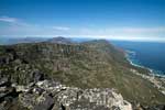 Het uitzicht over de Twaalf Apostelen vanaf het liftstation op de Tafelberg