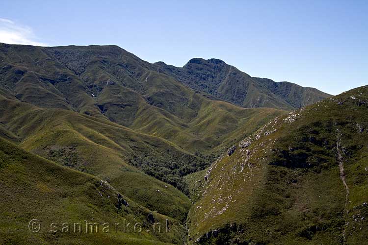 Vanaf één van de uitkijkpunten een leuk uitzicht over de Outeniqua pass