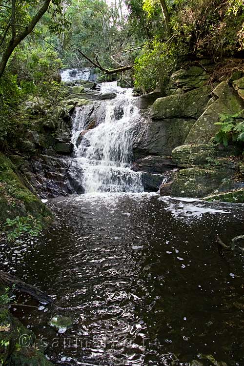 Onderweg op de Blue Duiker trail komen we nog een mooie waterval tegen