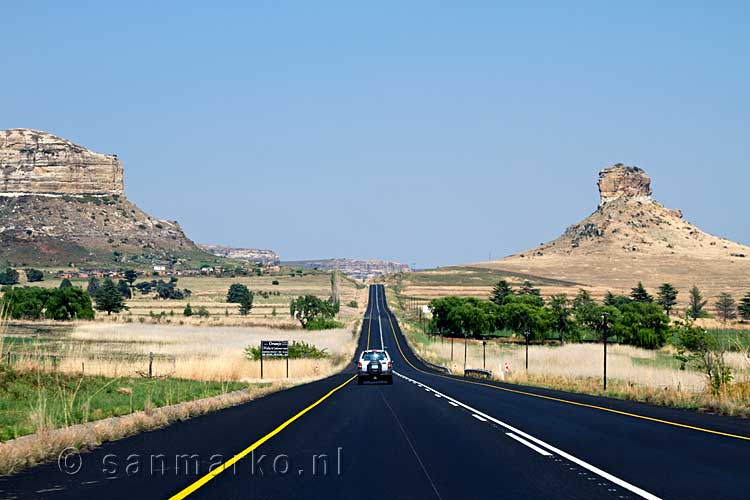 Een mooi uitzicht tijdens de autorit van Golden Gate Highlands NP naar Aliwal North