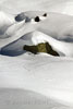 Bijna ongerepte sneeuw tijdens het winterwandelen bij de Aletschgletsjer