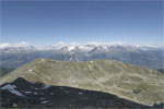 Uitzicht richting de Berner Alpen in Zwitserland