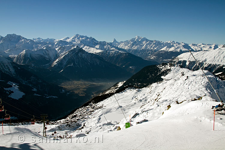 Uitzicht over het Rhônedal vanaf de Bettmerhorn in Wallis