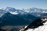 Uitzicht over het Rhônedal en de Matterhorn vanaf de Bettmerhorn