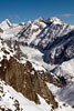 Het Fieschertal vanaf de Eggishorn in Wallis in Zwitserland