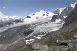 De Rimpfischhorn en de Hohlaub gletsjer in Wallis
