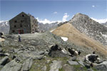 De Brittaniahütte bij Saas Fee in Zwitserland