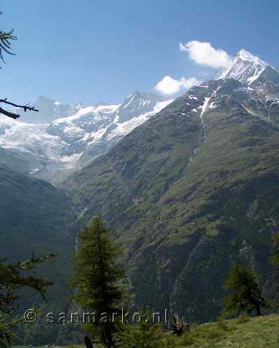 De helling naar de Weisshornhütte in Wallis