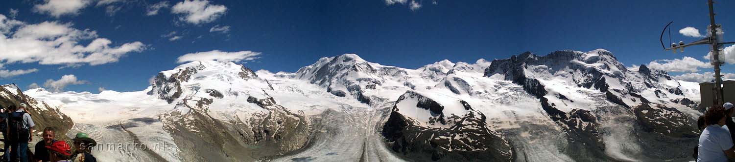 Panorama Gornergrat bij Zermatt in Zwitserland