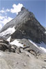 Het begin van de beklimming van de Matterhorn in Zwitserland