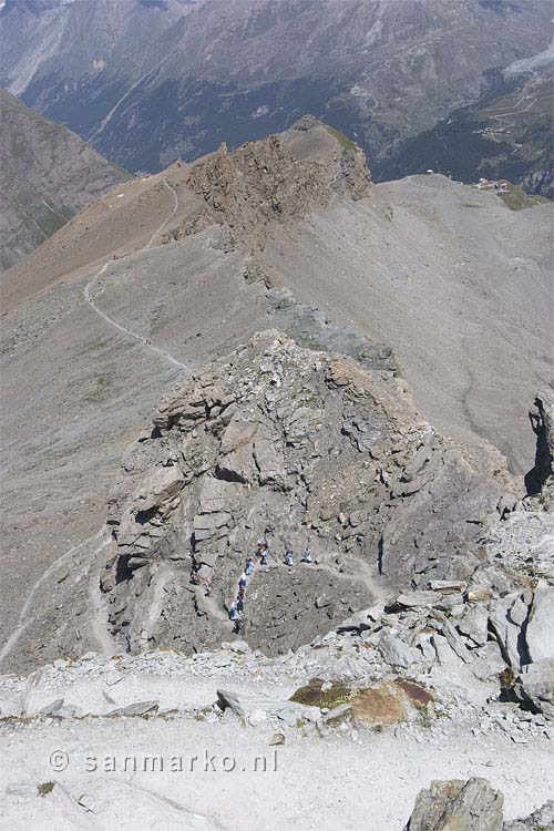 De weg terug naar Schwarzsee en Zermatt in Zwitserland