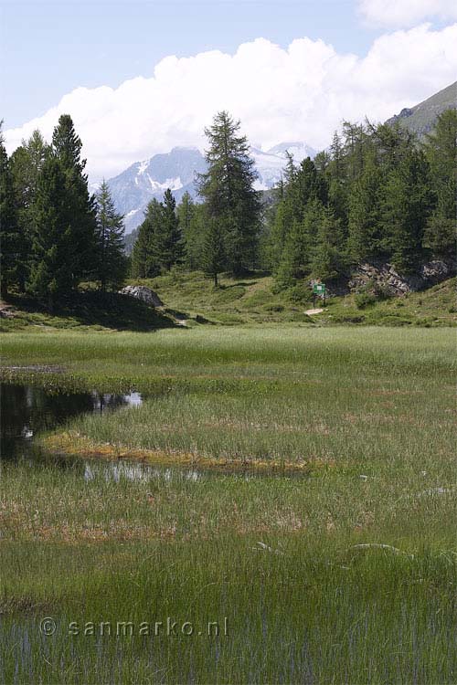 De Boniger See bij Moosalp in Wallis