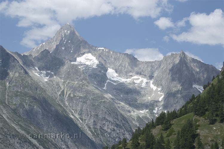 De Bietschhorn in Wallis in Zwitserland