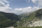 Uitzicht over Wallis vanaf de Furkapas in Zwitserland