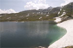 De Grimselsee bovenaan de Grimselpas in Zwitserland