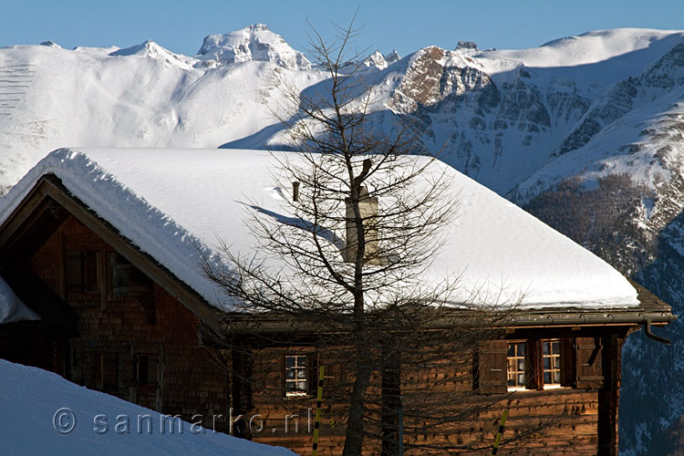 Winter in Aletsch Arena bij Riederalp in Wallis in Zwitserland