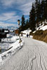 Het winter wandelpad van Riederalp naar Bettmeralp bij de Aletsch gletsjer