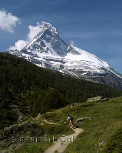 De Matterhorn bij Zermatt in Zwitserland