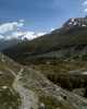 De weg terug naar Zermatt in Zwitserland