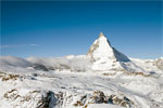 De Matterhorn in de winter vanaf de Gornergrat