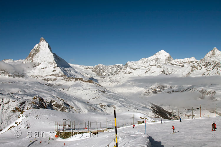 De Matterhorn en de Dent Blanche vanaf de Gornergrat