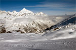 Uitzicht vanaf de Gornergrat tijdens de wintersport