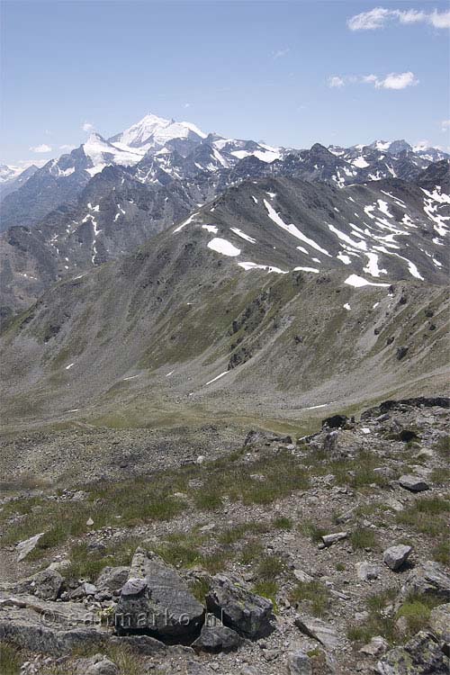 Het woeste berglandschap van de Augstbord region in Wallis - Zwitzerland